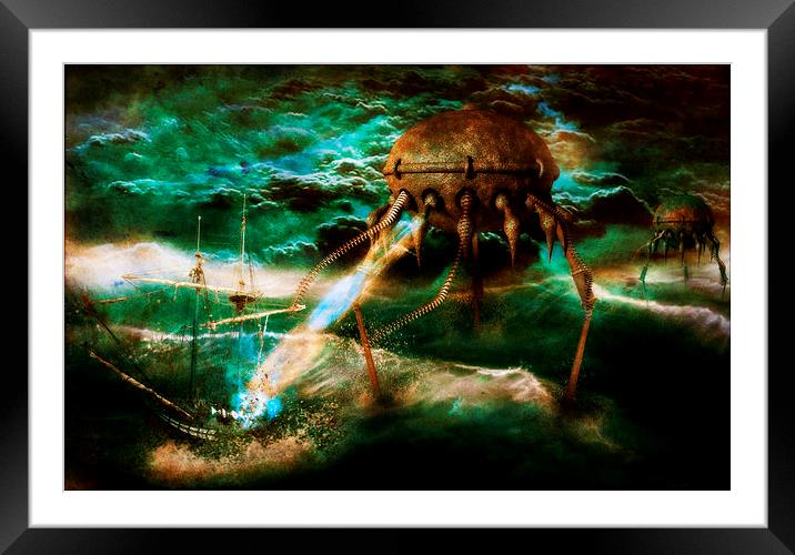  War of the Worlds Framed Mounted Print by Kim Slater