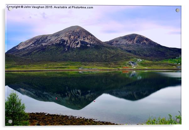  Reflections in Loch Slapin at Torrin Isle of Skye Acrylic by John Vaughan