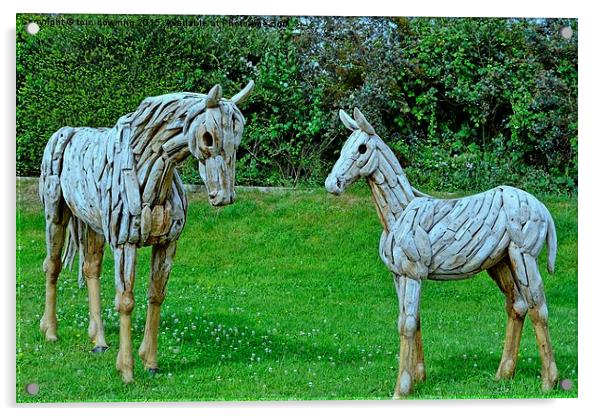  Trojan Horses Acrylic by tom downing