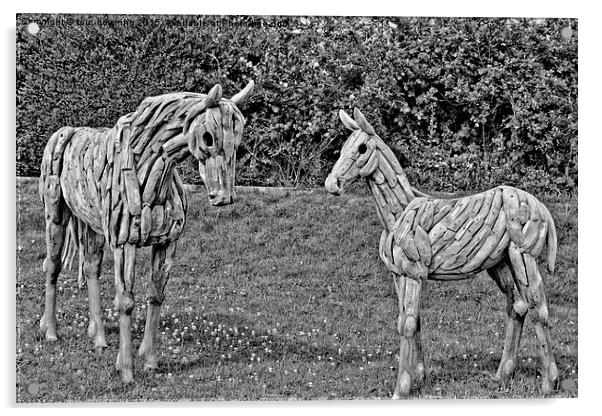  Trojan Horses in Monochrome Acrylic by tom downing
