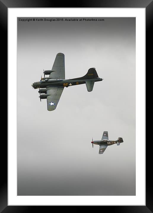 "Sally B" with Spitfire Framed Mounted Print by Keith Douglas