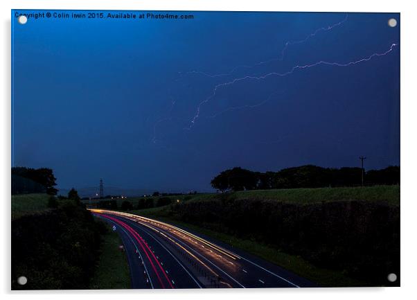 Accrington lightning  Acrylic by Colin irwin