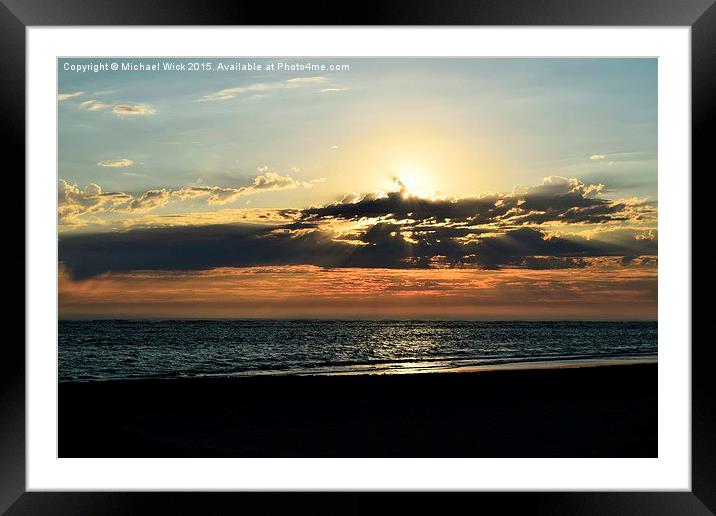 Sunset 1  Framed Mounted Print by Michael Wick