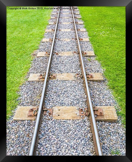 Train Line to Nowhere! Framed Print by Mark Gorton