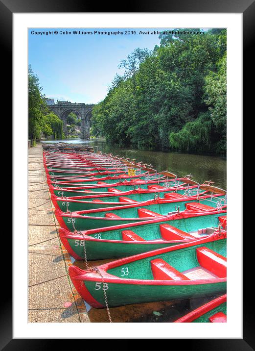  Knaresborough Rowing Boats 2 Framed Mounted Print by Colin Williams Photography