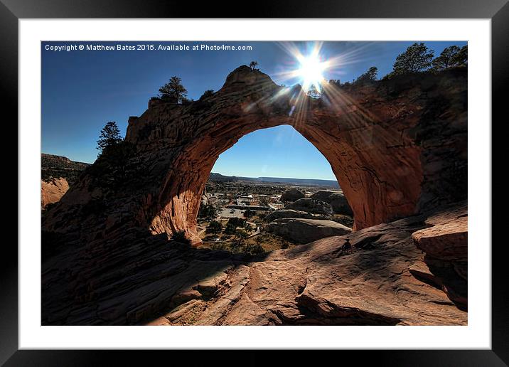 Window Rock, Arizona Framed Mounted Print by Matthew Bates