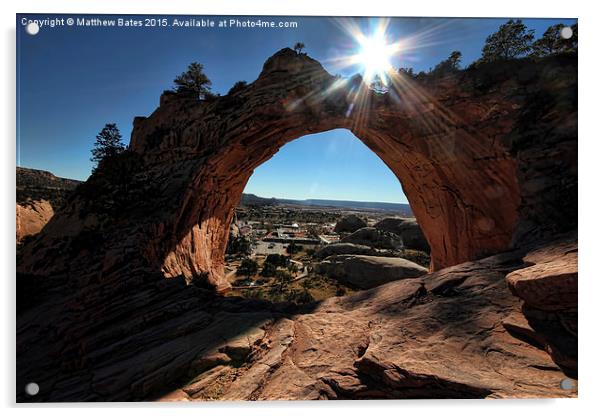 Window Rock, Arizona Acrylic by Matthew Bates