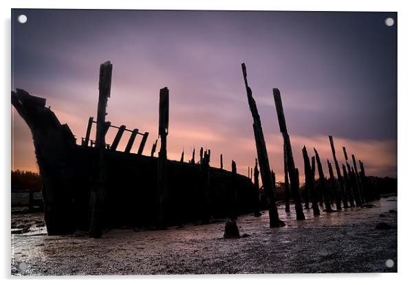  Sunset shipwreck Acrylic by Gary Schulze