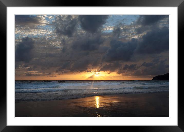 Sunset on Karon Beach Framed Mounted Print by Leighton Collins