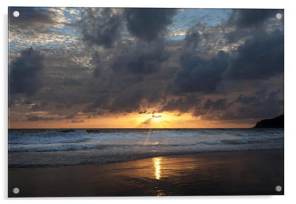 Sunset on Karon Beach Acrylic by Leighton Collins