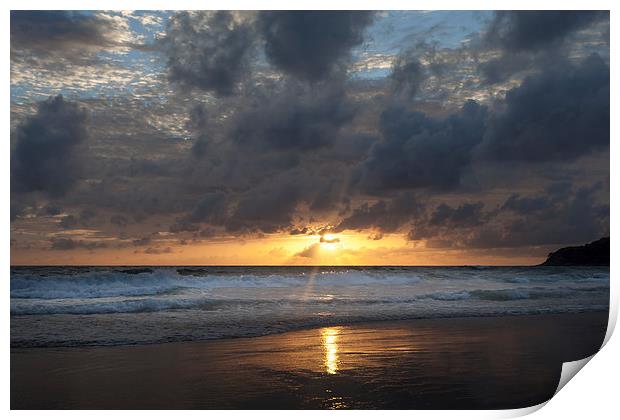 Sunset on Karon Beach Print by Leighton Collins