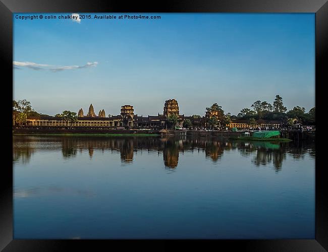 The Iconic 5 Spires of Angkor Wat - Cambodia Framed Print by colin chalkley