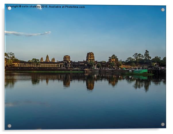  The Iconic 5 Spires of Angkor Wat - Cambodia Acrylic by colin chalkley