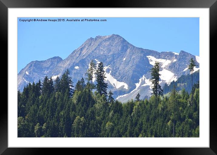  Mountain Range in Austria Framed Mounted Print by Andrew Heaps