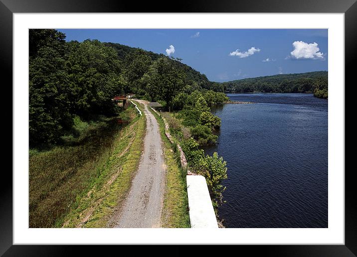  The Delaware River and Canal Framed Mounted Print by Tom and Dawn Gari