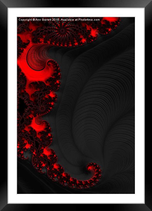 Devil Light A Fractal Abstract Framed Mounted Print by Ann Garrett