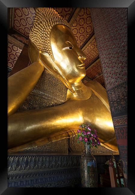  Reclining Buddha in Bangkok Framed Print by Leighton Collins