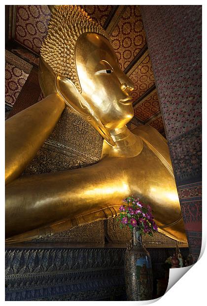  Reclining Buddha in Bangkok Print by Leighton Collins