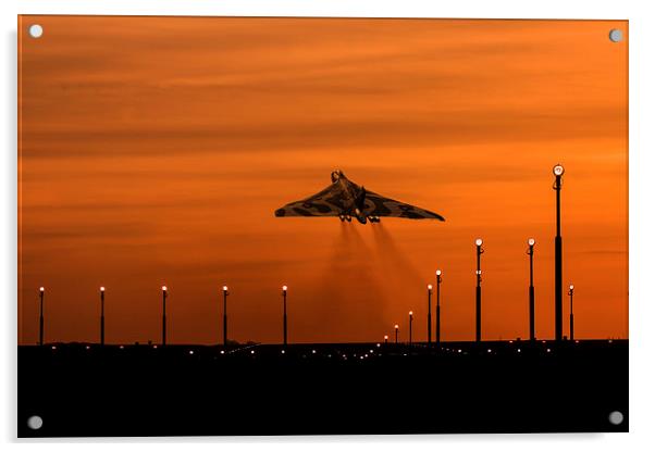  Vulcan Bomber sunset take off Acrylic by Oxon Images