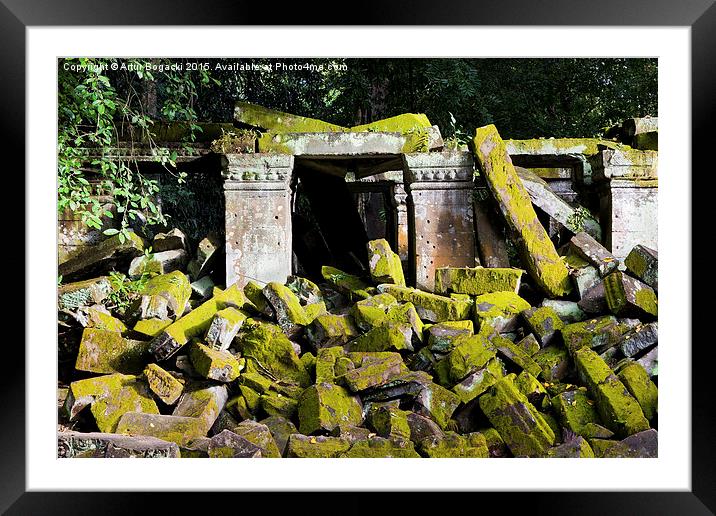 Ancient Temple Ruins Framed Mounted Print by Artur Bogacki