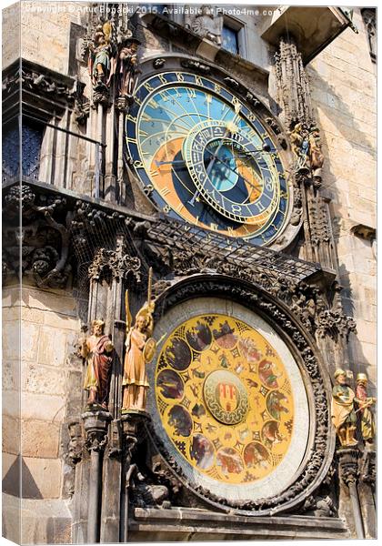 Astronomical Clock in Prague Canvas Print by Artur Bogacki