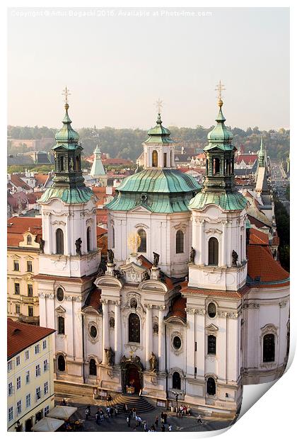 Saint Nicholas Church in Prague Print by Artur Bogacki