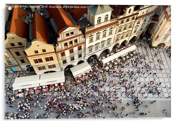 Prague Old Town Square Acrylic by Artur Bogacki