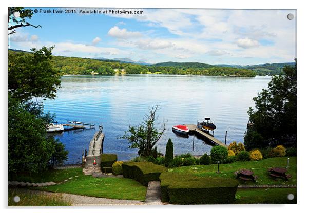 Windermere, from a local hotel grounds Acrylic by Frank Irwin