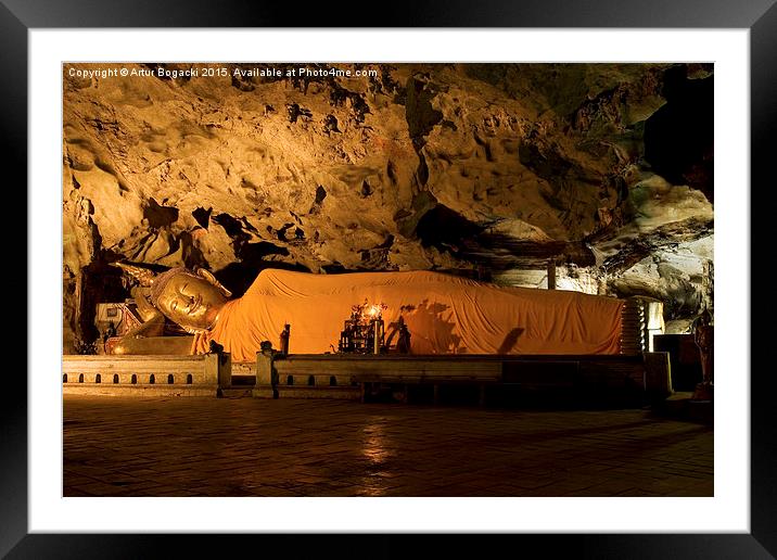 Buddha Cave Sanctuary Framed Mounted Print by Artur Bogacki
