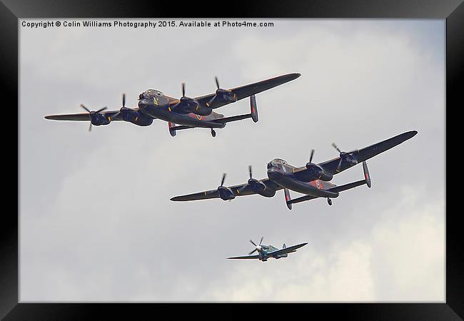  The Two Lancasters  and Spitfire Framed Print by Colin Williams Photography