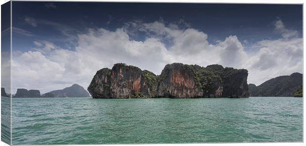  Limestone islands in Thailand Canvas Print by Leighton Collins