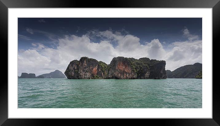  Limestone islands in Thailand Framed Mounted Print by Leighton Collins