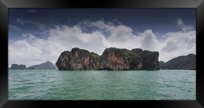  Limestone islands in Thailand Framed Print by Leighton Collins