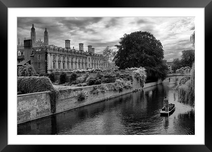 The Backs, Clare and  Kings College Cambridge  Framed Mounted Print by Darren Burroughs