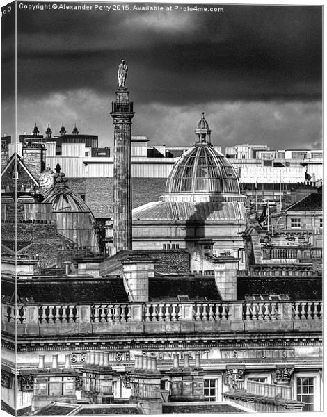  Rooftops, Newcastle upon Tyne Canvas Print by Alexander Perry