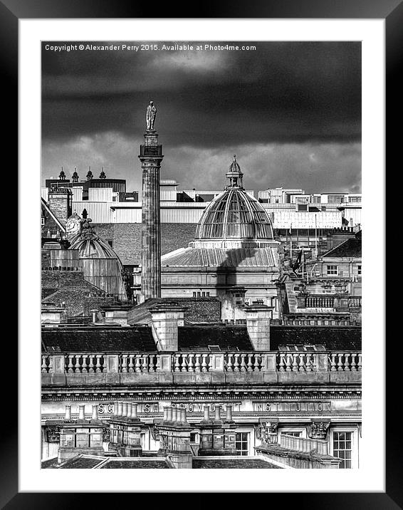  Rooftops, Newcastle upon Tyne Framed Mounted Print by Alexander Perry