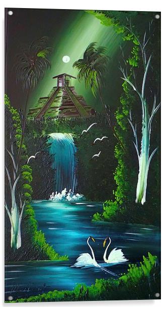  Waterfall of love <3 Acrylic by Sue Bottomley