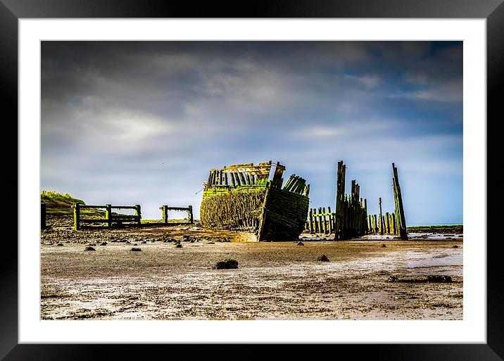  Shipwreck and dock Framed Mounted Print by Gary Schulze