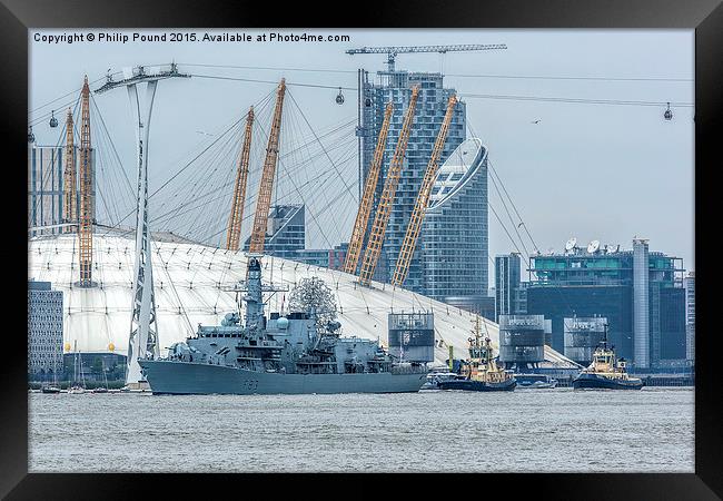Royal Naval Frigate HMS St Albans at Canary Wharf  Framed Print by Philip Pound