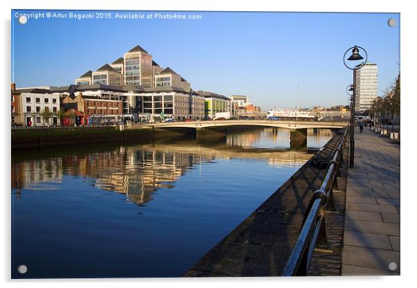  Morning at River Liffey in Dublin Acrylic by Artur Bogacki