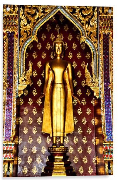 Buddha Figure at Wat Po Acrylic by Carole-Anne Fooks