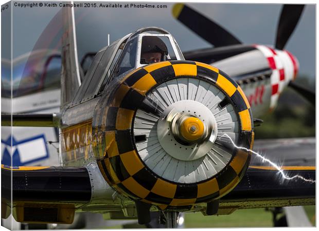 Yak 52 - lightning blade. Canvas Print by Keith Campbell