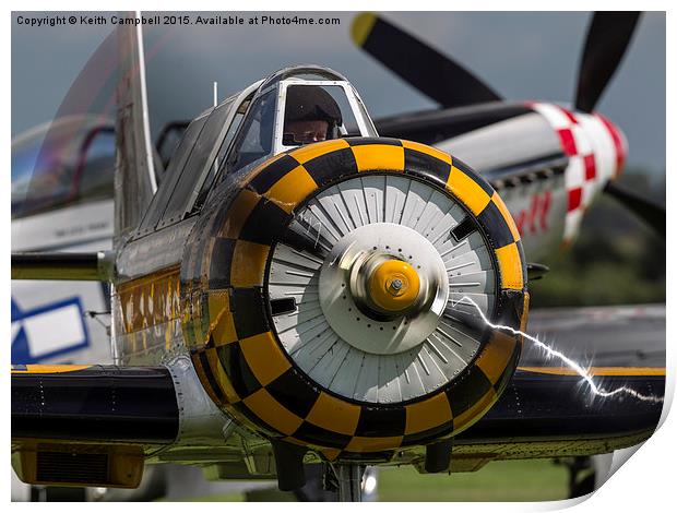 Yak 52 - lightning blade. Print by Keith Campbell