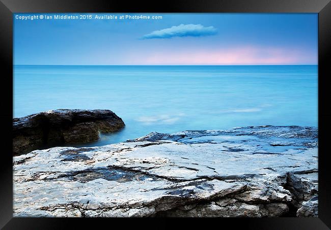 Sunset at basanija Framed Print by Ian Middleton