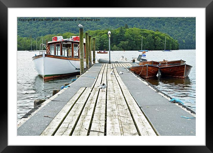  Boats moored to one of the many piers. Framed Mounted Print by Frank Irwin