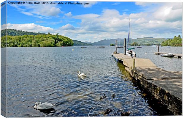 One of the many piers on Windermere Canvas Print by Frank Irwin