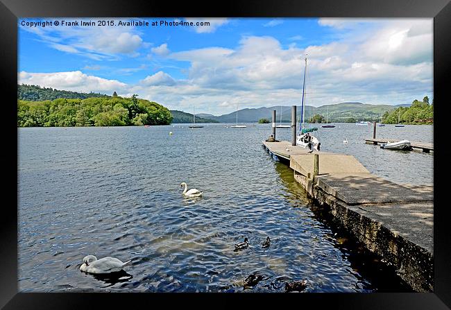  One of the many piers on Windermere Framed Print by Frank Irwin