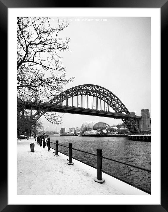  Snowy Quayside Framed Mounted Print by Alexander Perry