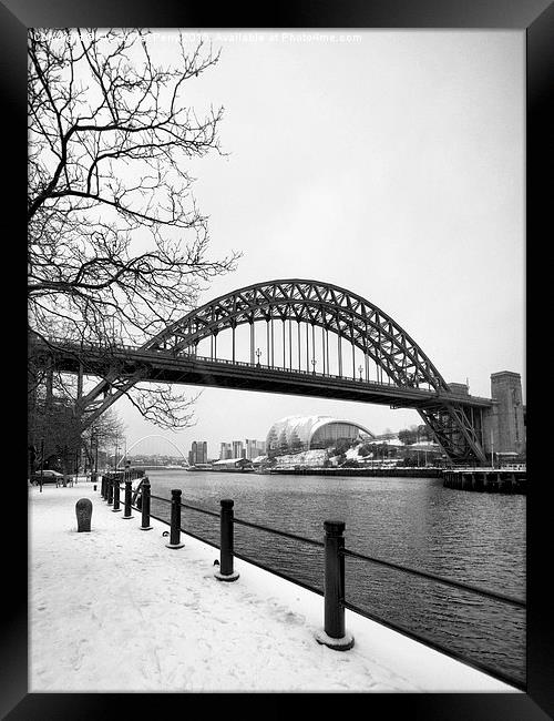  Snowy Quayside Framed Print by Alexander Perry