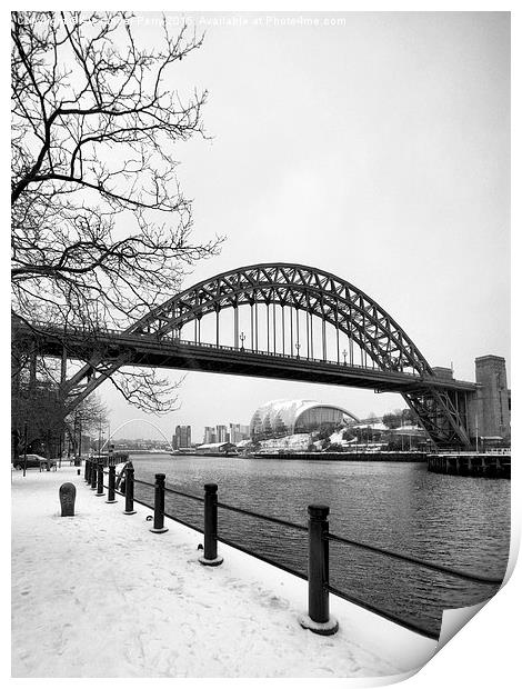  Snowy Quayside Print by Alexander Perry